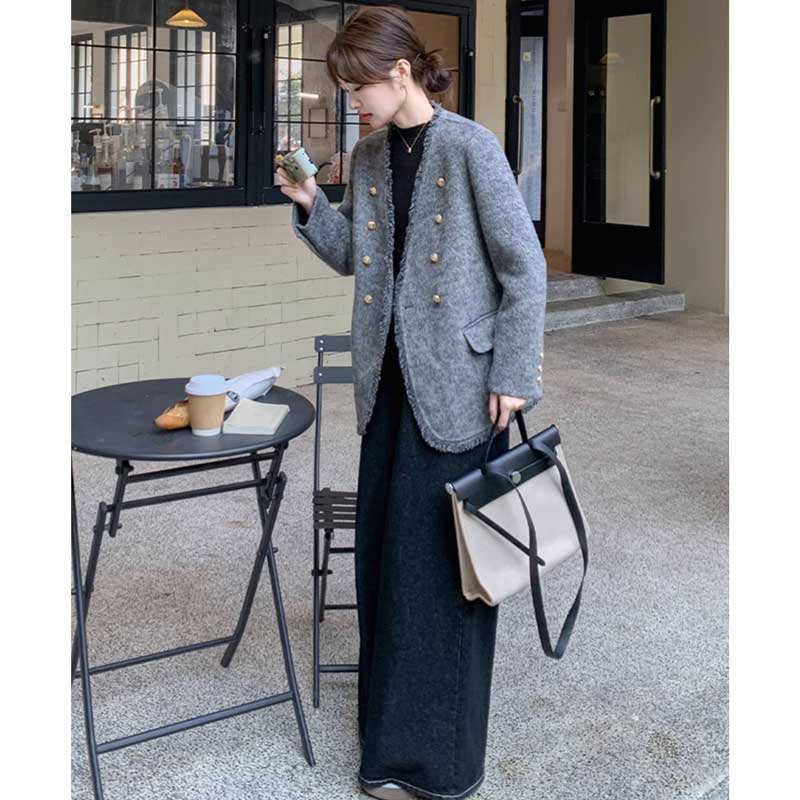 Vネックフリンジジャケット