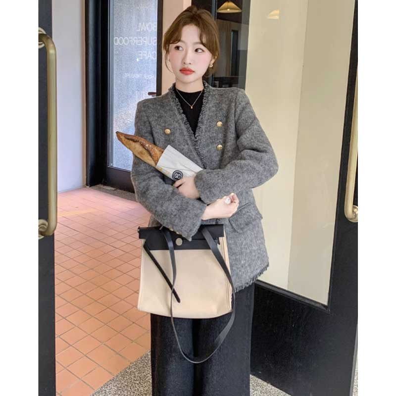 Vネックフリンジジャケット