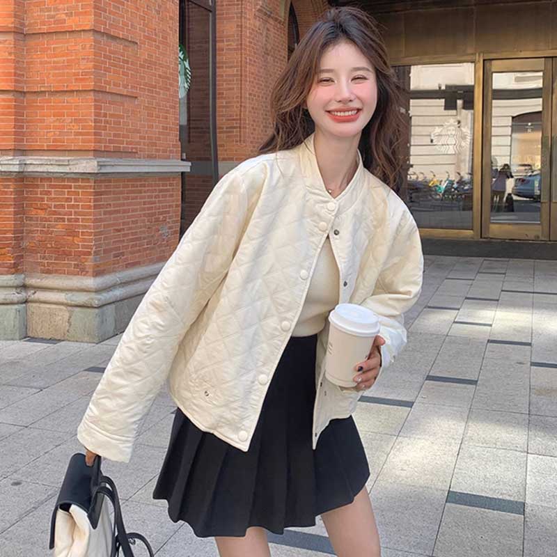 スタンドカラーキルティングジャケット(2colors)