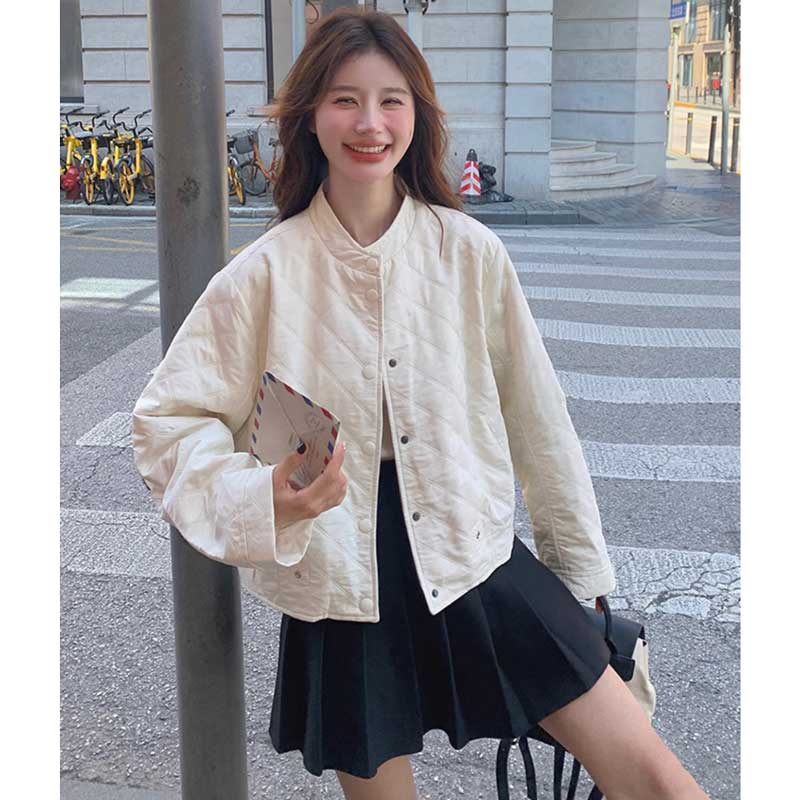 スタンドカラーキルティングジャケット(2colors)