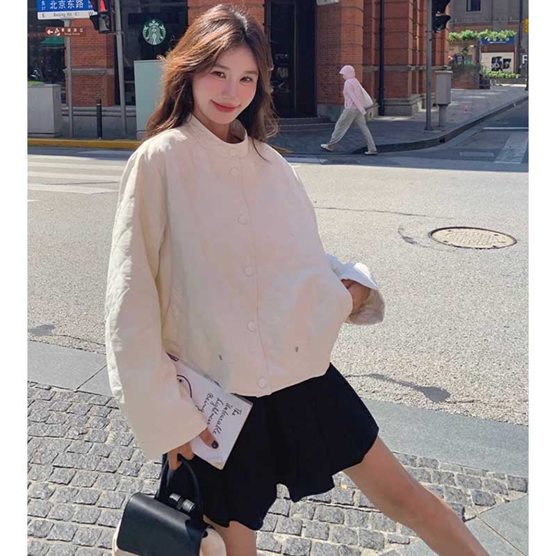 スタンドカラーキルティングジャケット(2colors)