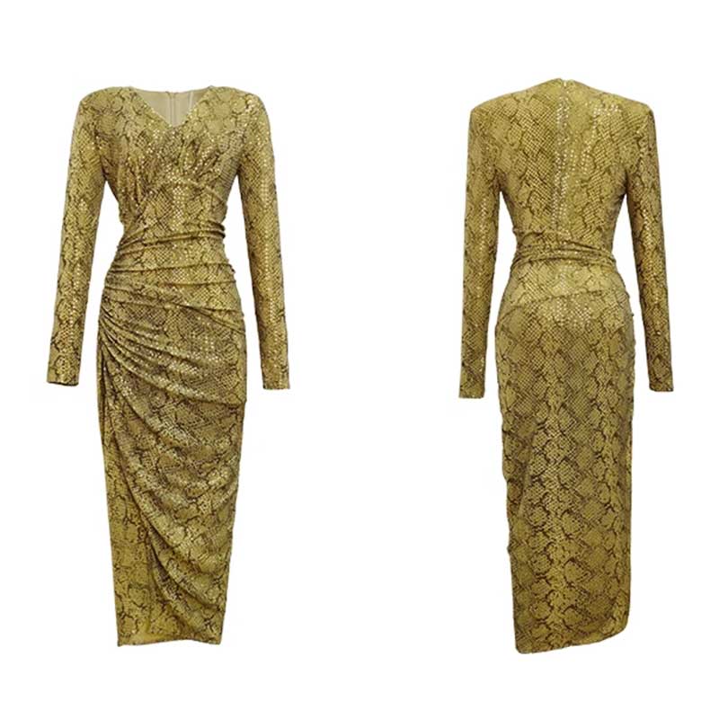 パイソン柄タイトワンピース