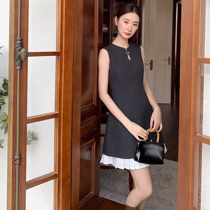 ヘムプリーツミニワンピース