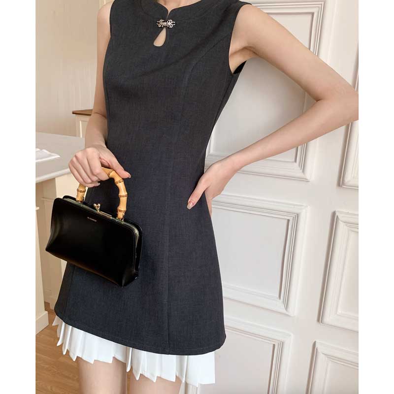 ヘムプリーツミニワンピース