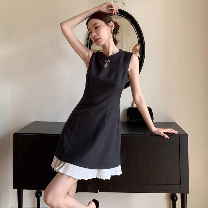 ヘムプリーツミニワンピース