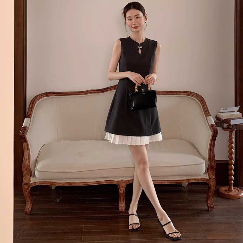 ヘムプリーツミニワンピース