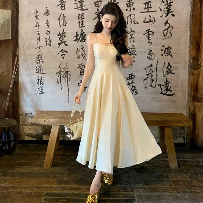 Aラインフレアスカートワンピース