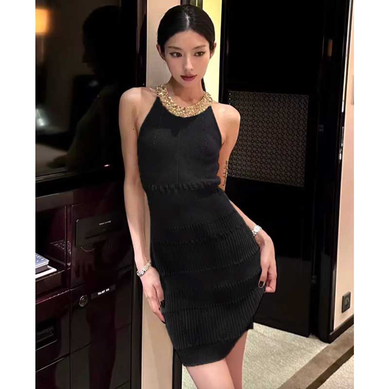 アメリカンスリーブニットワンピース(2colors)