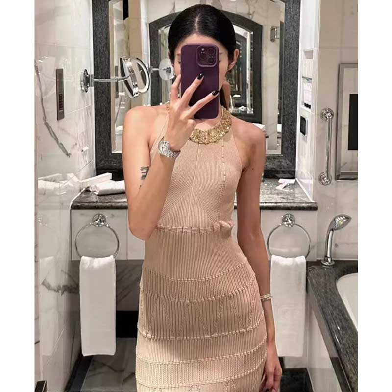 アメリカンスリーブニットワンピース(2colors)