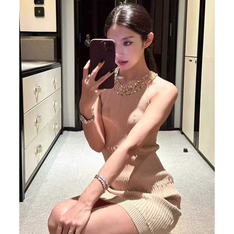 アメリカンスリーブニットワンピース(2colors)