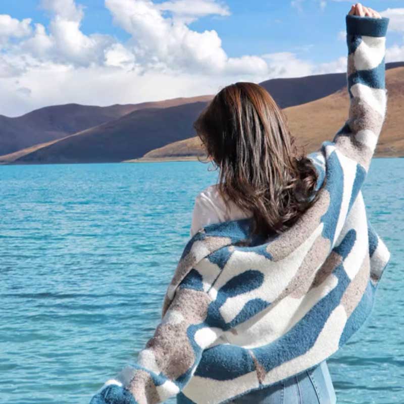 ミックスカラーメルトンカーディガン