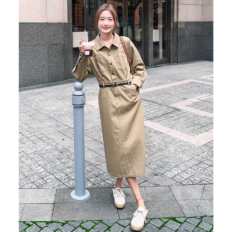 カジュアルサファリワンピース