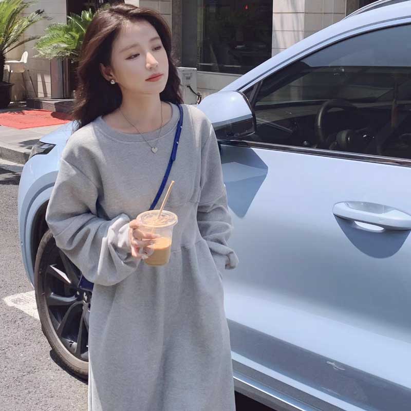 ウエストマークスウェットワンピース(2colors)