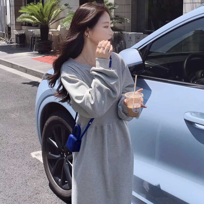 ウエストマークスウェットワンピース(2colors)