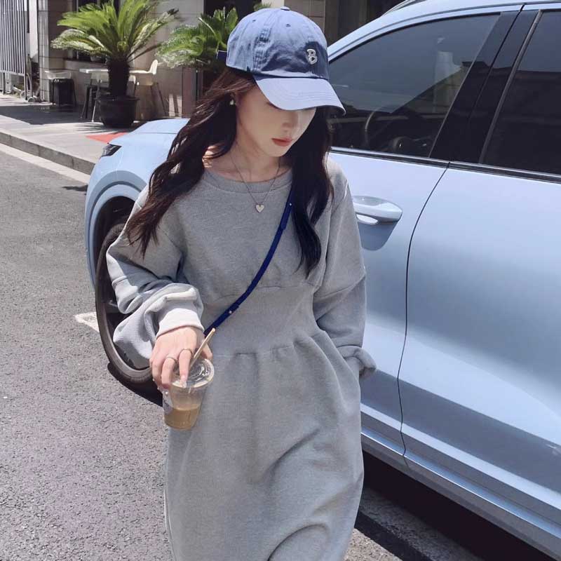 ウエストマークスウェットワンピース(2colors)