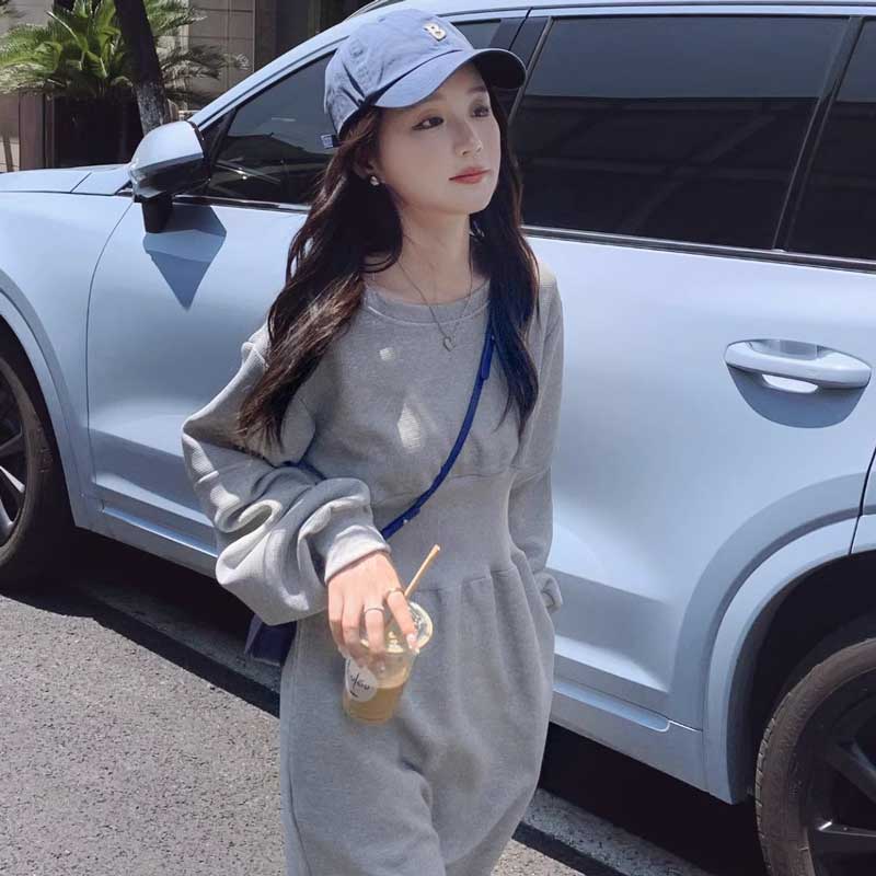 ウエストマークスウェットワンピース(2colors)