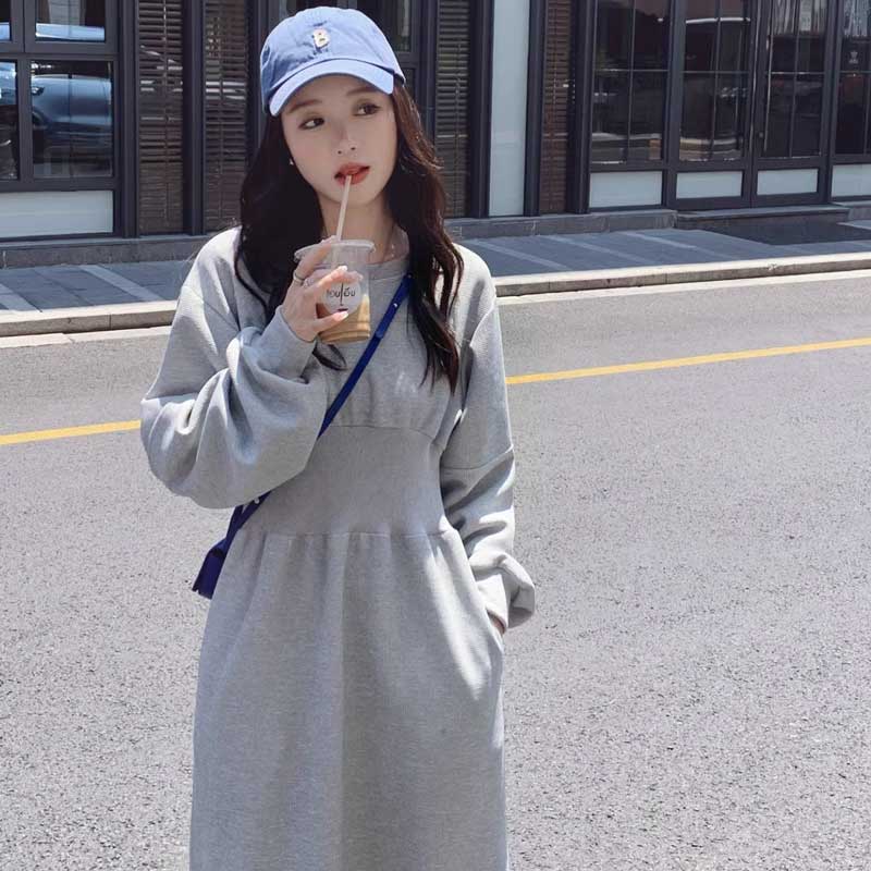 ウエストマークスウェットワンピース(2colors)