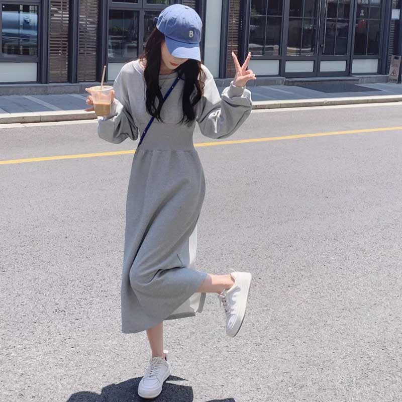 ウエストマークスウェットワンピース(2colors)