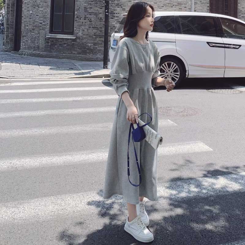 ウエストマークスウェットワンピース(2colors)