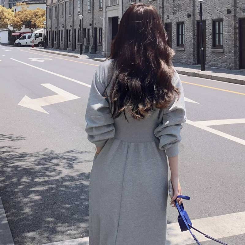 ウエストマークスウェットワンピース(2colors)