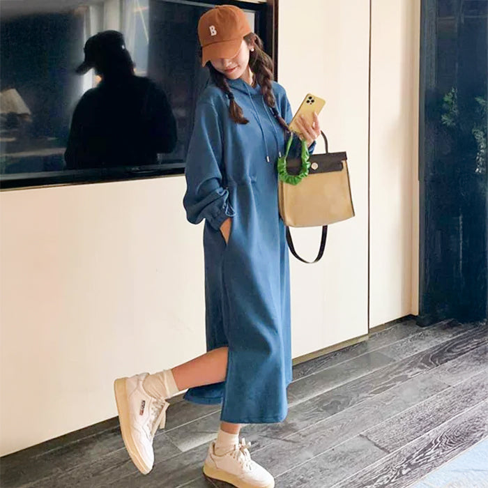 スウェットフーディーワンピース