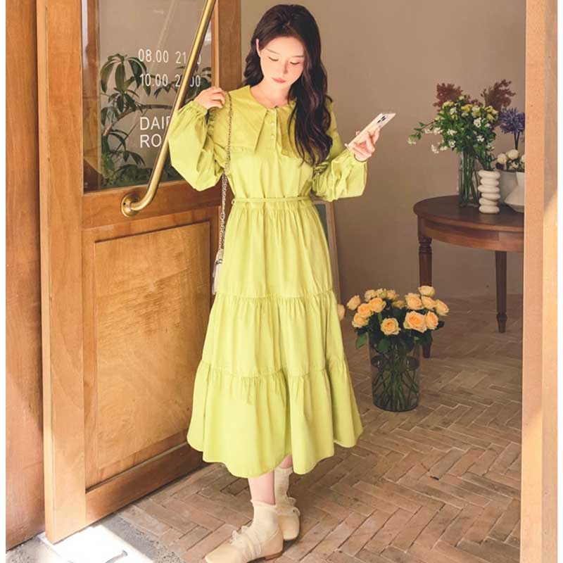 スクエアカラーワンピース