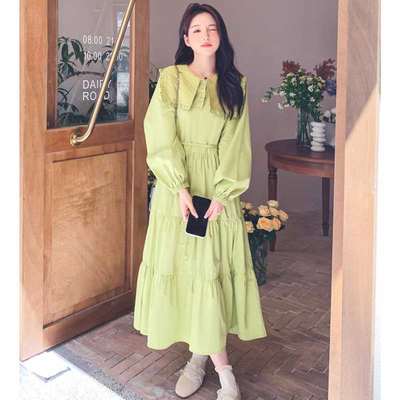 スクエアカラーワンピース