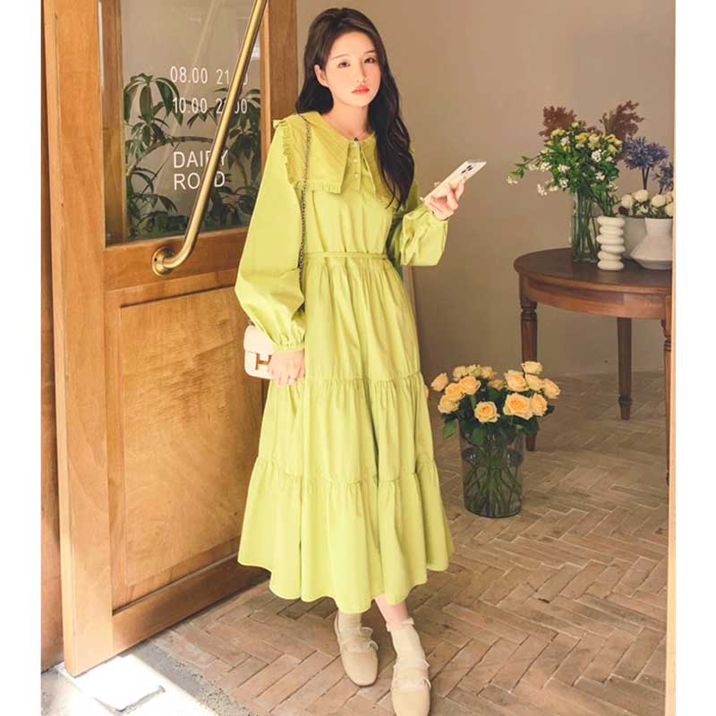 スクエアカラーワンピース