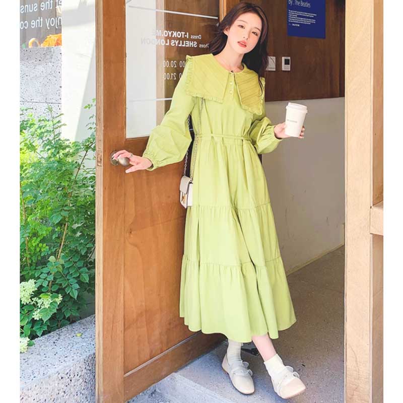 スクエアカラーワンピース