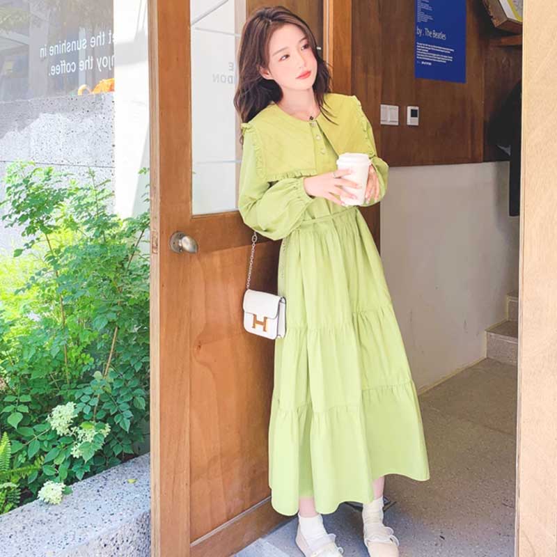 スクエアカラーワンピース