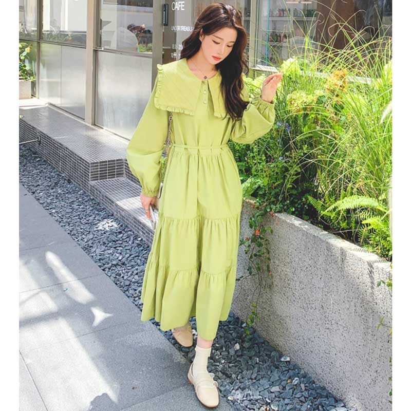 スクエアカラーワンピース