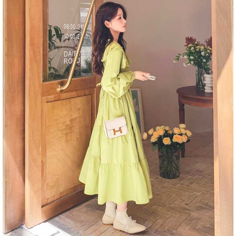 スクエアカラーワンピース