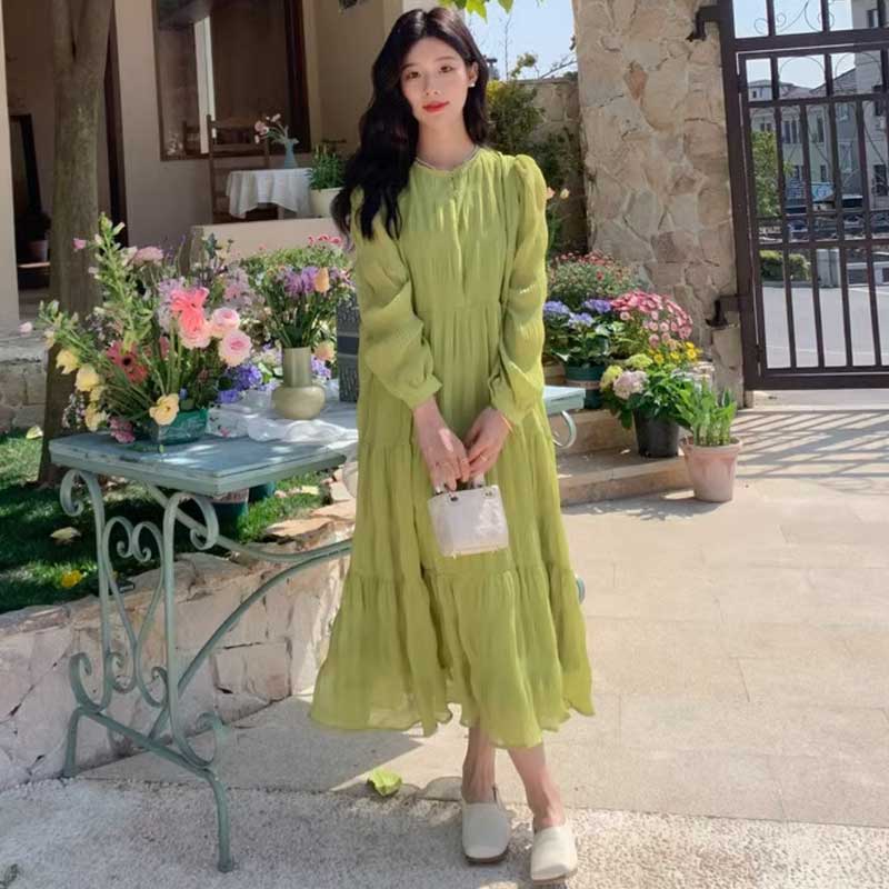 シフォンティアードワンピース