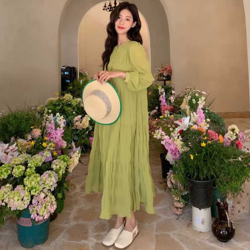 シフォンティアードワンピース