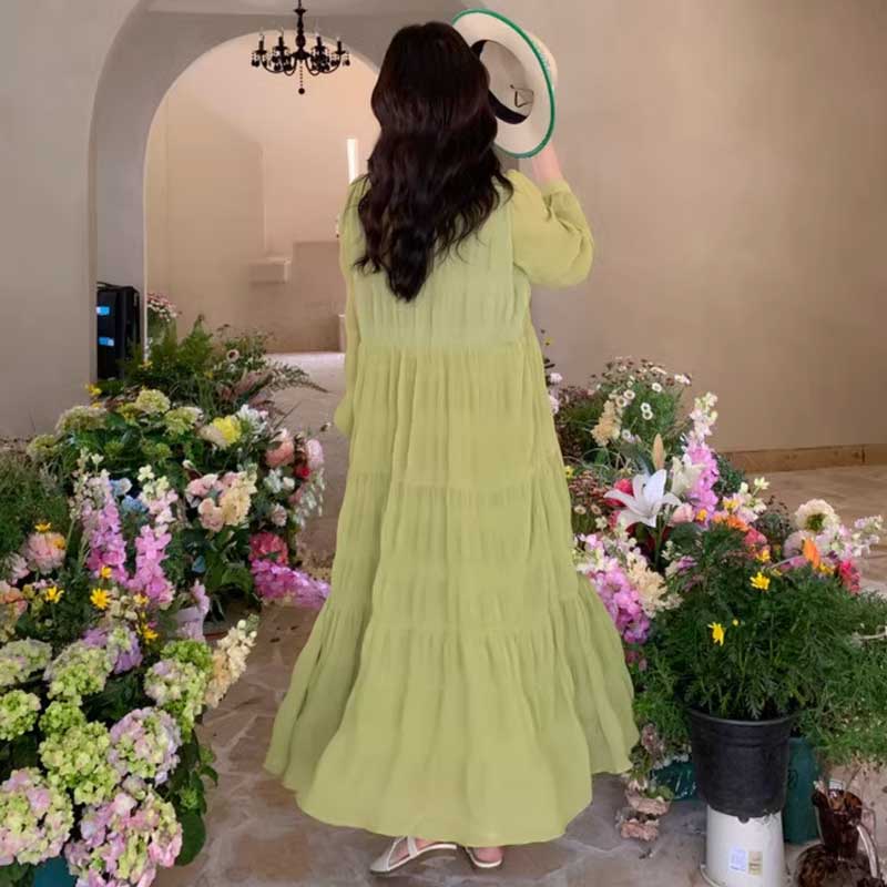 シフォンティアードワンピース