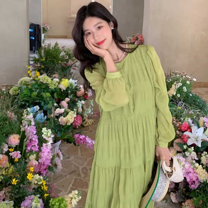 シフォンティアードワンピース