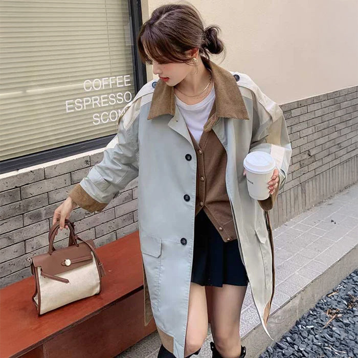 コーデュロイカラーコート