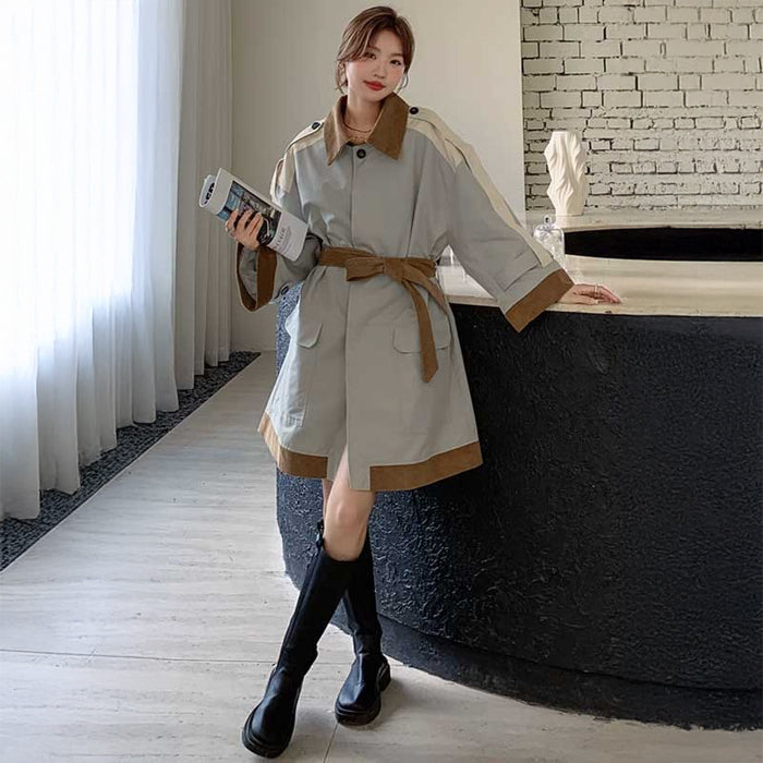 コーデュロイカラーコート