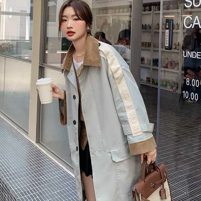 コーデュロイカラーコート