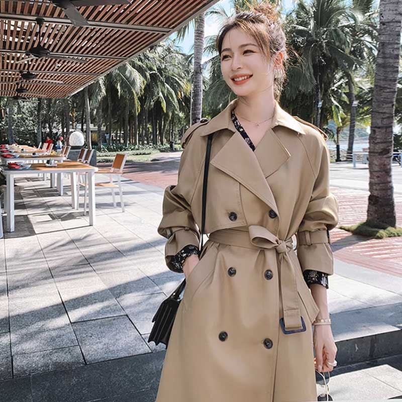 ロング丈トレンチコート