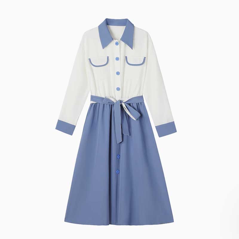 ツートンAラインワンピース