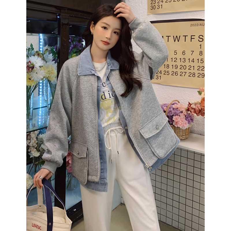 レイヤアード風カジュアルジャケット(4colors)