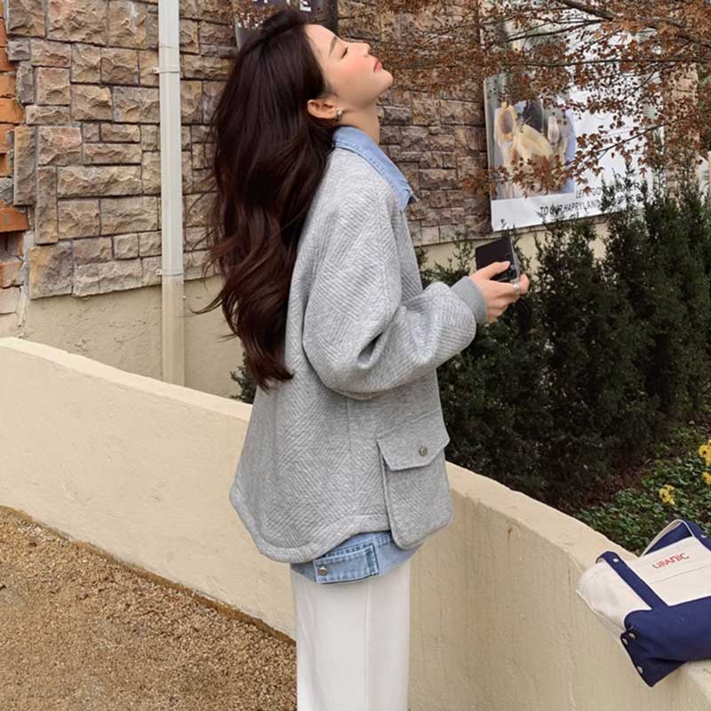 レイヤアード風カジュアルジャケット(4colors)