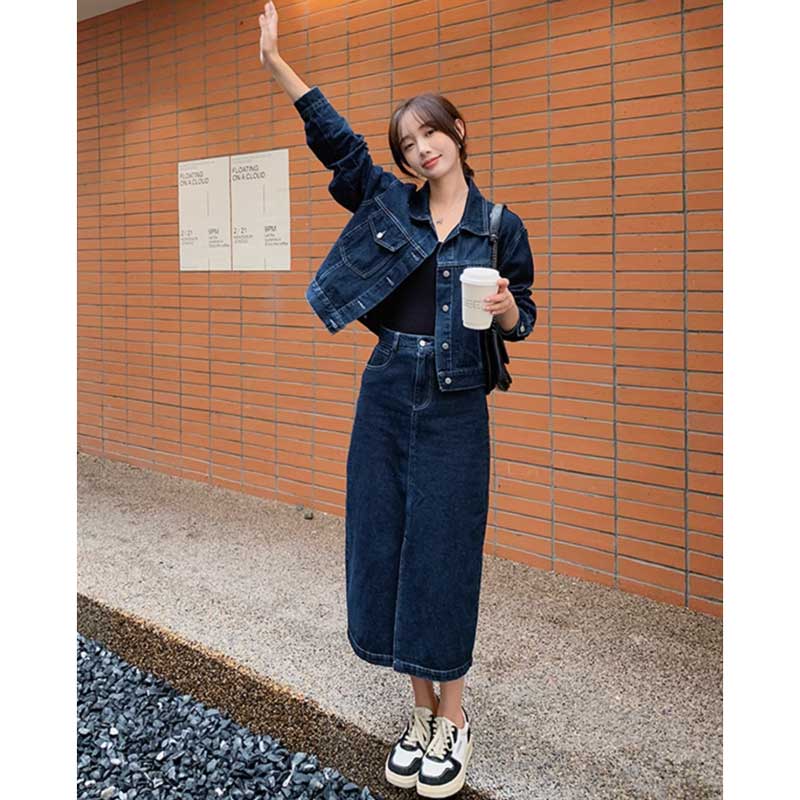 【即納】インディゴデニムセットアップ