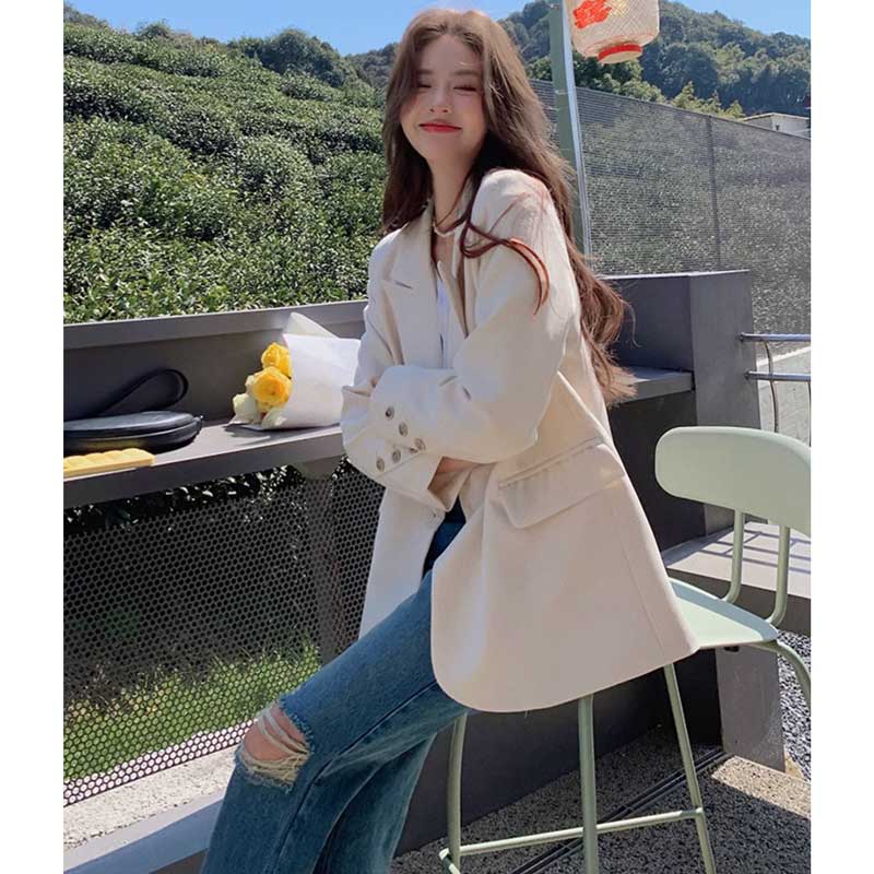 ミディ丈テーラードジャケット(2colors)