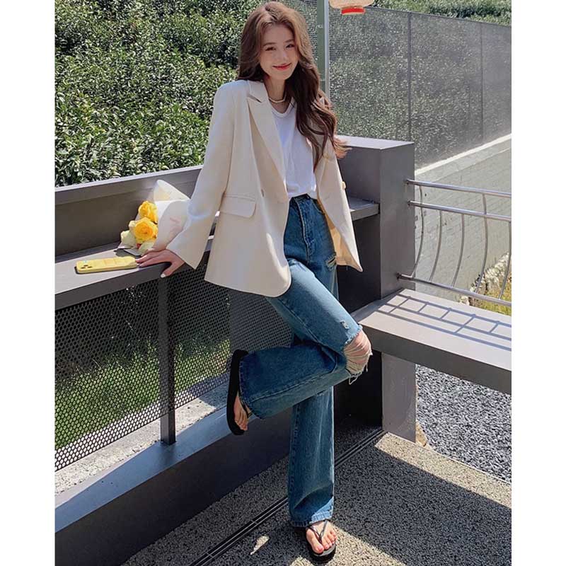 ミディ丈テーラードジャケット(2colors)