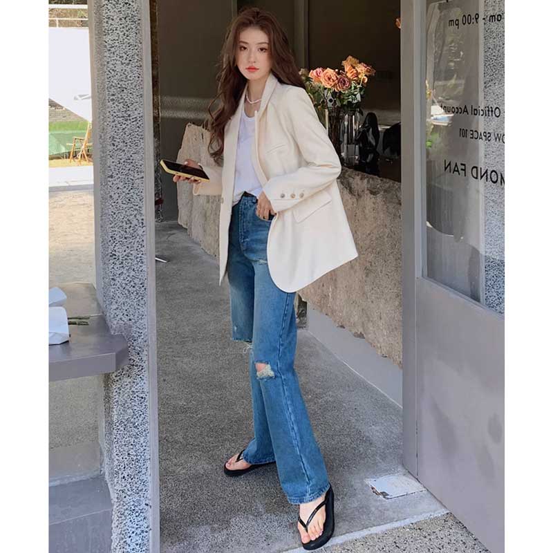 ミディ丈テーラードジャケット(2colors)