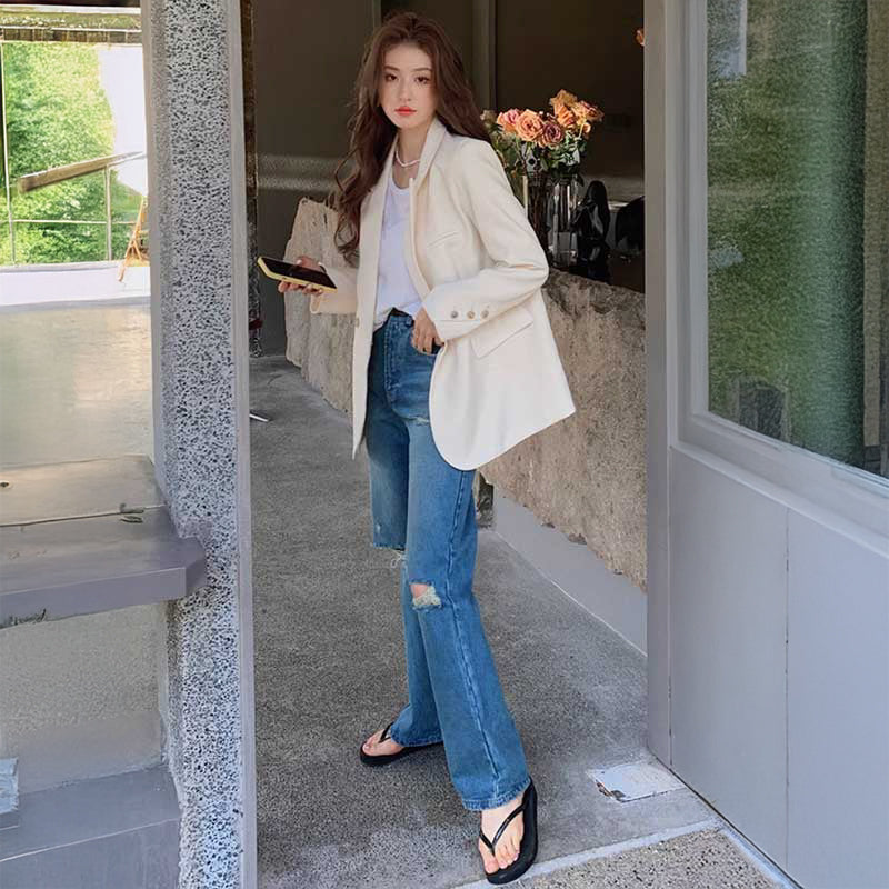 ミディ丈テーラードジャケット(2colors)