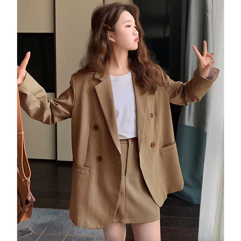 ストライプスカートスーツ(2colors)