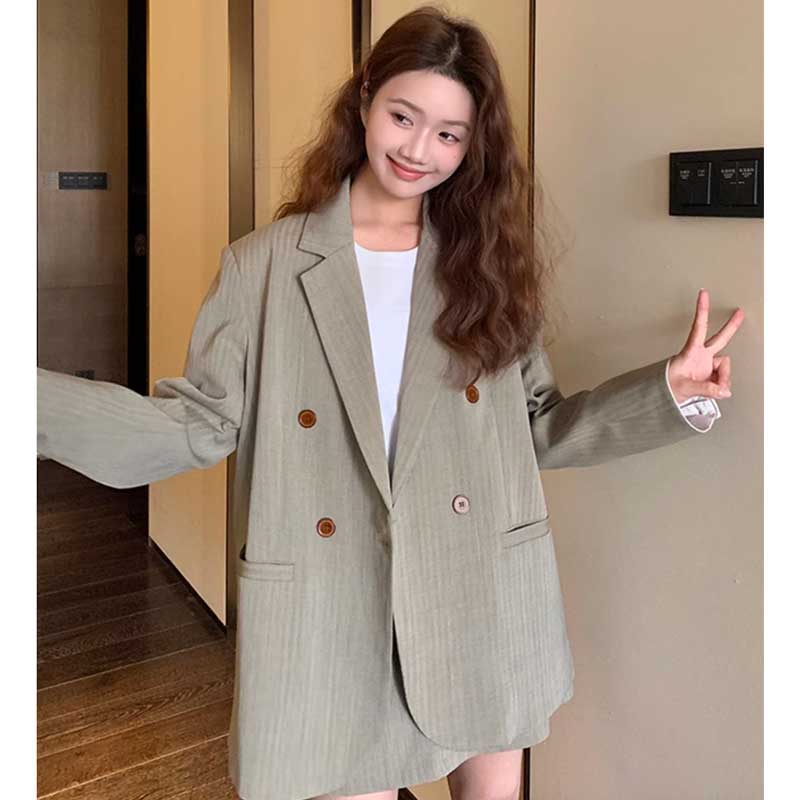 ストライプスカートスーツ(2colors)